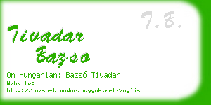 tivadar bazso business card